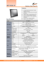 高性能第7世代Core-i5版IP66防塵・防水19型パネルPC WTP-9E66-19