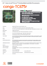 COM Express Compact Type 6 堅牢版: conga-TC675r データシート
