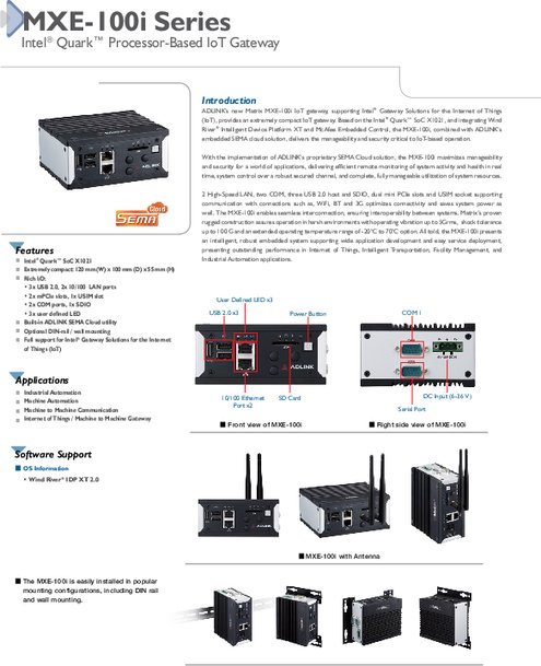 ADLINK社製 産業用組込みPC MXE-110i
