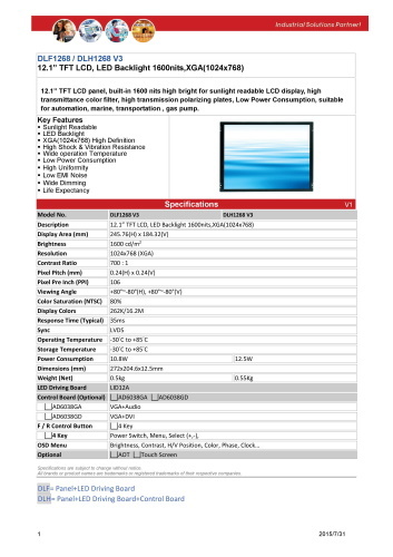 LITEMAX液晶ディスプレイ Durapixel DLF1268-E 製品カタログ