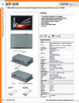 パネルPC AAEON ACP-1076 製品カタログ