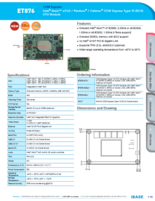 COM Express CPUモジュール IBASE ET876 製品カタログ