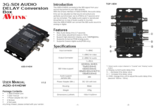 3G-SDI BNCオーディオディレイBOX ADD-01HDW 製品カタログ