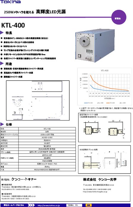 高輝度LED光源 KTL-400