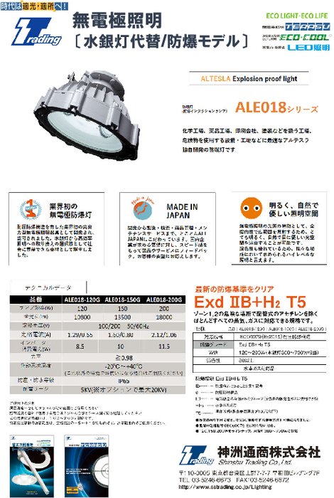 無電極照明 ALE018シリーズ