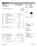 ディスクリート MOSFET X2-Classシリーズ IXTY14N60X2