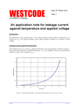 温度・印加電圧に対するリーク電流についてのアプリケーションノート