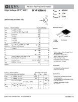 High Voltage シリーズ - 1700V - 4500V XPT™（エクストリームライト パンチスルー）IGBT　データシート