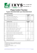 位相制御サイリスタPCT N4240EA480／N4240EA520 データシート