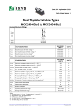 デュアルサイリスタ／ダイオードモジュール Dualシリーズ　データシート