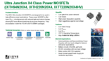 135V-200V N チャネル ウルトラジャンクション パワーMOSFET X4-Classシリーズ サマリー