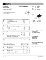 150～650V Nチャネル ウルトラジャンクション パワーMOSFET X3-Classシリーズ IXFT78N60X3