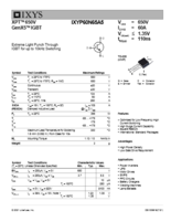 650V 1200V XPT(エクストリームライト パンチスルー)IGBT Trenchシリーズ IXYP60N65A5