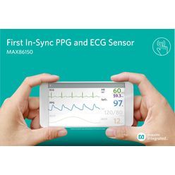 モバイルヘルス用集積型PPG／ECGバイオセンサモジュール MAX86150