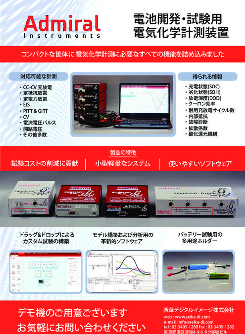 電気化学測定装置(ポテンショスタット・ガルバノスタット)