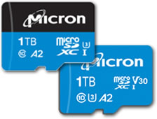 マイクロン社製 高耐久・産業用 A2規格対応microSDメモリカード