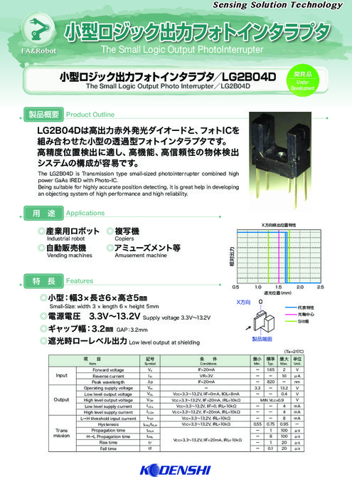 小型ロジック出力フォトインタラプタ_LG2B04D