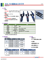 φ4.7mm・IP67 小型防水コネクタ 704／705シリーズ