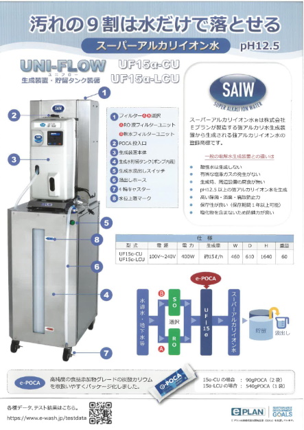 スーパーアルカリイオン水生成装置 UF15α-CUシリーズ