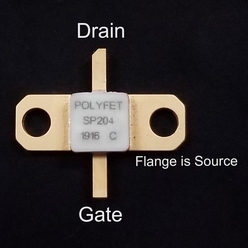 RFパワーVDMOSトランジスタ SP204 出力：15W／周波数：1000MHz／利得：10dB