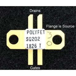 RFパワーVDMOSトランジスタ SQ202 出力：10W／周波数：1000MHz／利得：10dB