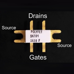 RFパワーVDMOSトランジスタ SK204 出力：25W／周波数：1000MHz／利得：10dB