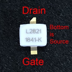 RFパワーLDMOSトランジスタ L2821 出力：8W／周波数：500MHz／利得：13dB