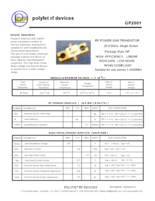 RFパワーGaNトランジスター GP2001
