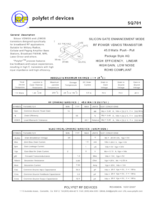 RFパワーVDMOSトランジスタ SQ701 出力：45W／周波数：500MHz／利得：10dB