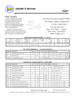 RFパワーVDMOSトランジスタ SB201 出力：4W／周波数：1000MHz／利得：10dB