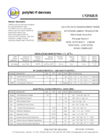 LDMOSプッシュプルトランジスタ LY2542LR 出力：850W／周波数：1400MHz／利得：13dB