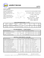 RFパワーLDMOSトランジスタ L2711 出力：7W／周波数：500MHz／利得：10dB
