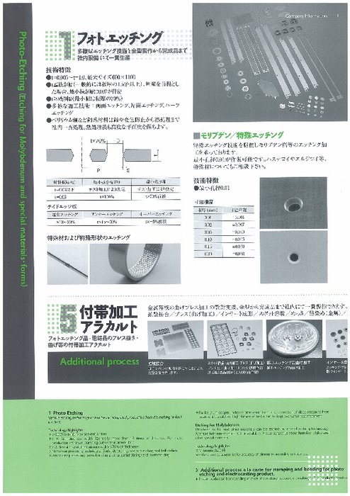 フォトエッチング