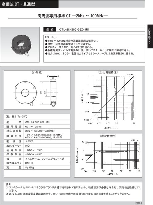 高周波専用標準CT CTL-28-S90-05Z-1R1