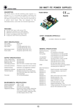 AC-DCスイッチング電源 PU350シリーズ