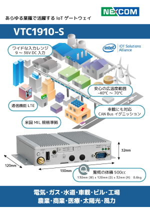 VTC1910-s　あらゆる業種で活躍するIoTゲートウェイ