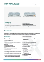 VTC 7252-7C4IP(データシート)　第9 世代Intel Coreプロセッサ搭載　ファンレス4CH PoE IP65　防水型 車載用テレマティクスコンピュータ