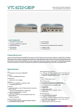 VTC 6232-C4SIP(データシート) Intel Atom® x7433RE プロセッサ搭載 防水型車載用テレマティクスコンピュータ