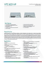 VTC 6231-IP(データシート) Intel Atom® x7433RE プロセッサ搭載 防水型車載用テレマティクスコンピュータ
