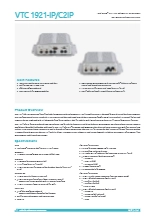 VTC 1921-IP / VTC1921-C2IP(データシート)　Intel Atom® x7211RE プロセッサ搭載　防水型テレマティクスIoT ゲートウェイ　IP67