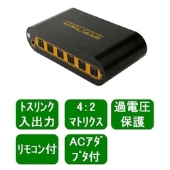 デジタル音声 トスリンク／SPDIF 4対2 マトリクススイッチ TOS-MTX42