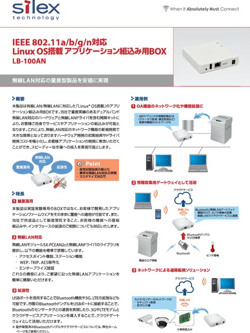 組込み用無線LANプラットフォーム LB-100AN