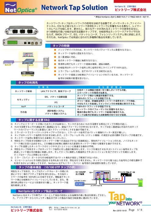 2 x 1 10／100Baseスパン リジェネレイション タップ RGND-CU-S2