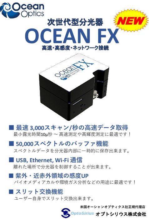 小型分光器 OCEAN FX