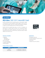 TLC/pSLC NAND 採用  産業用マイクロSD カード【RD130 SD 3.01 SLC】