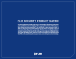 セキュリティ製品カタログ FLIR SECURITY PRODUCT MATRIX