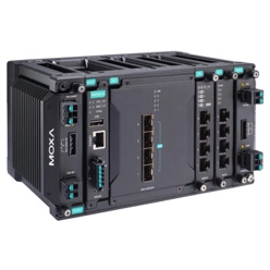 【Moxa】MDS-G4012-L3-4XGSシリーズ - 8GbE+4×10GbEポート レイヤ3 フルギガビットモジュラー型マネージドイーサネットスイッチ