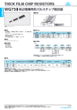 長辺電極角形パルスチップ抵抗器 WG73