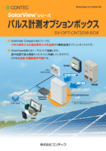 太陽光発電計測表示 SolarView® シリーズ パルプ計測オプション計測 SV-OPT-CNT2DI8-BOX