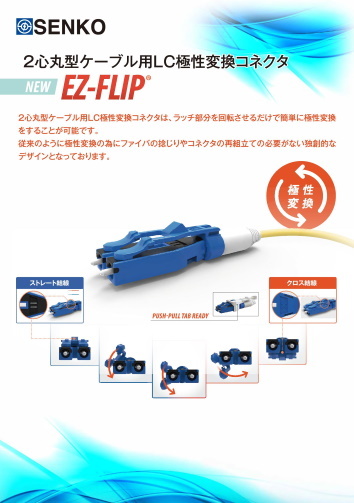 2心丸型ケーブル用LC極性変換コネクタ